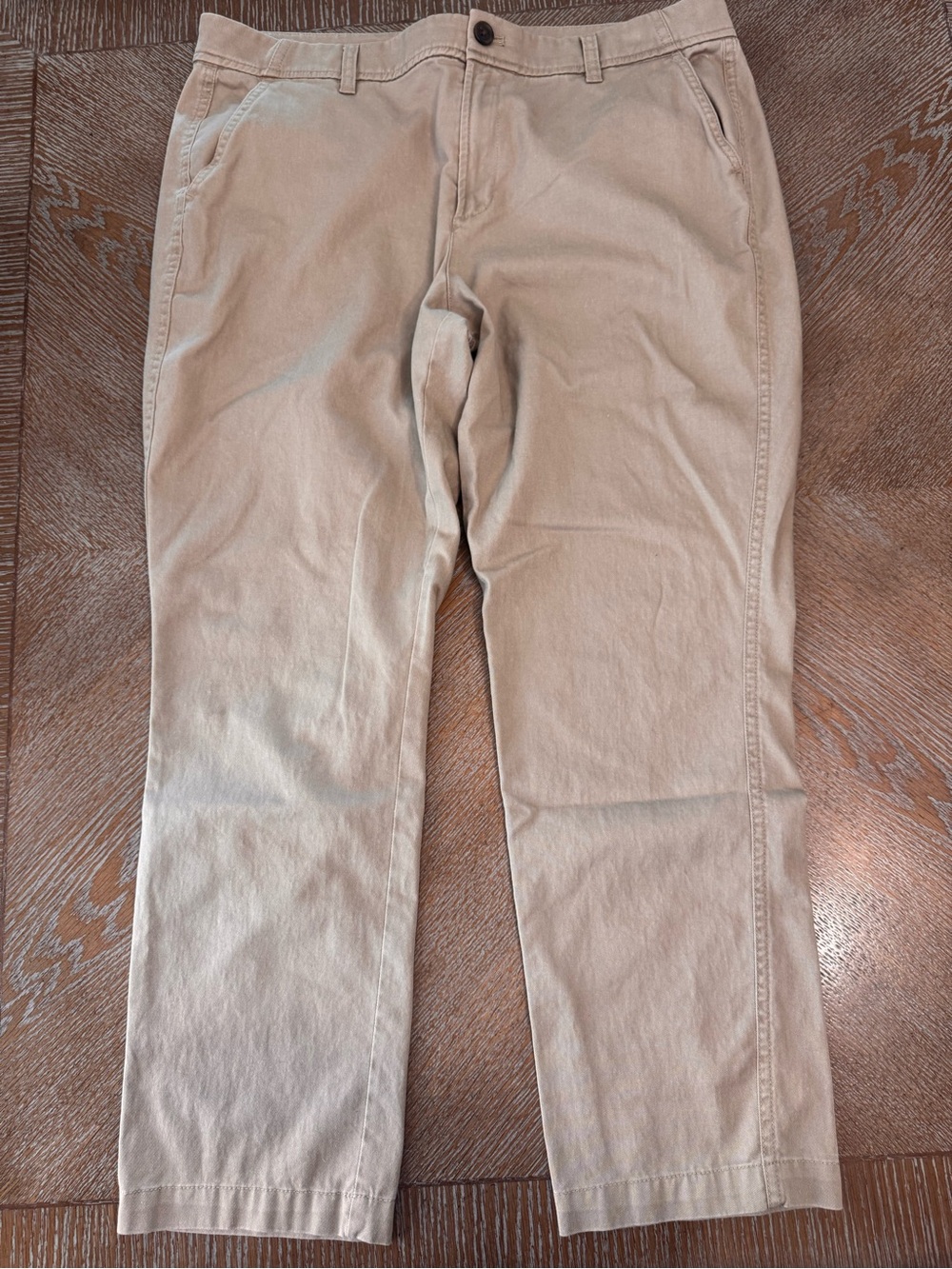 J. Crew Khaki Ankle Pants Sz 12 Waist 36” Inseam 27” High Rise 100% Cotton